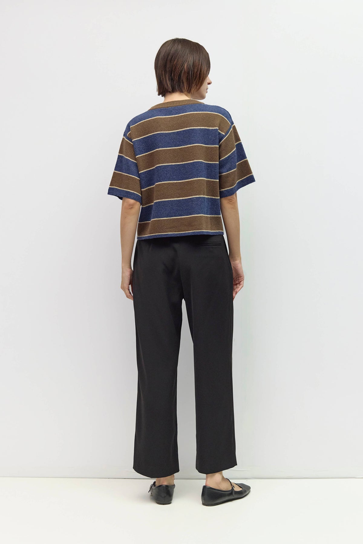 The Striped Elbow Sleeve Sweater