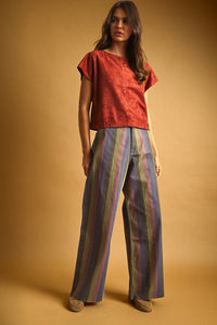 The Color Panel Wide-Leg Jeans