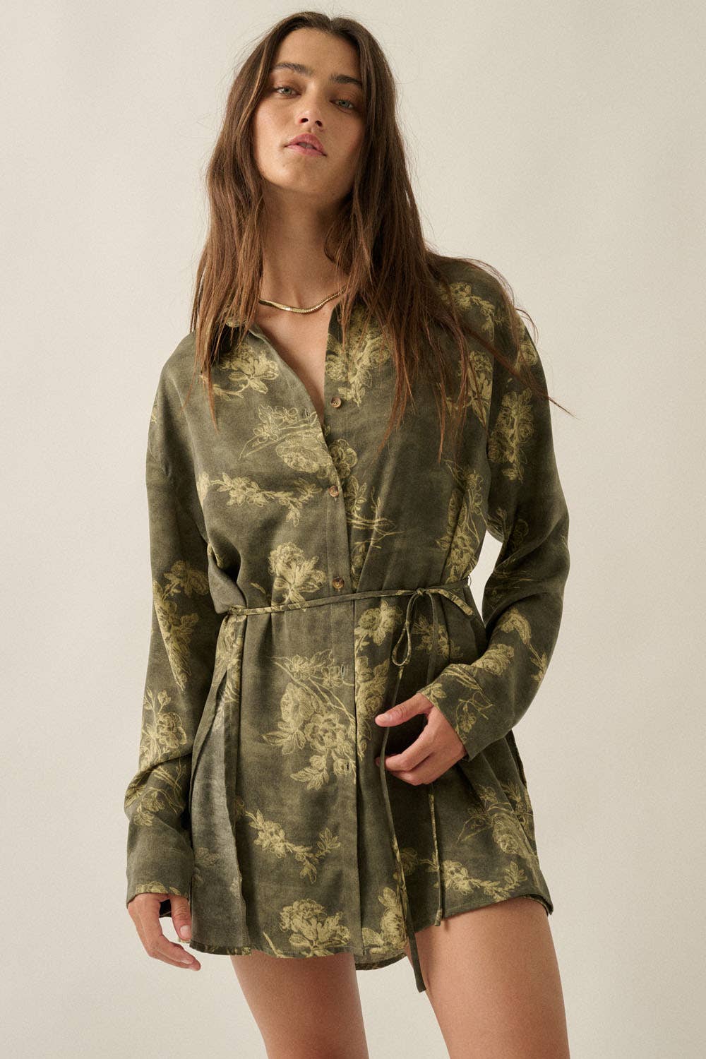The Floral Satin Romper