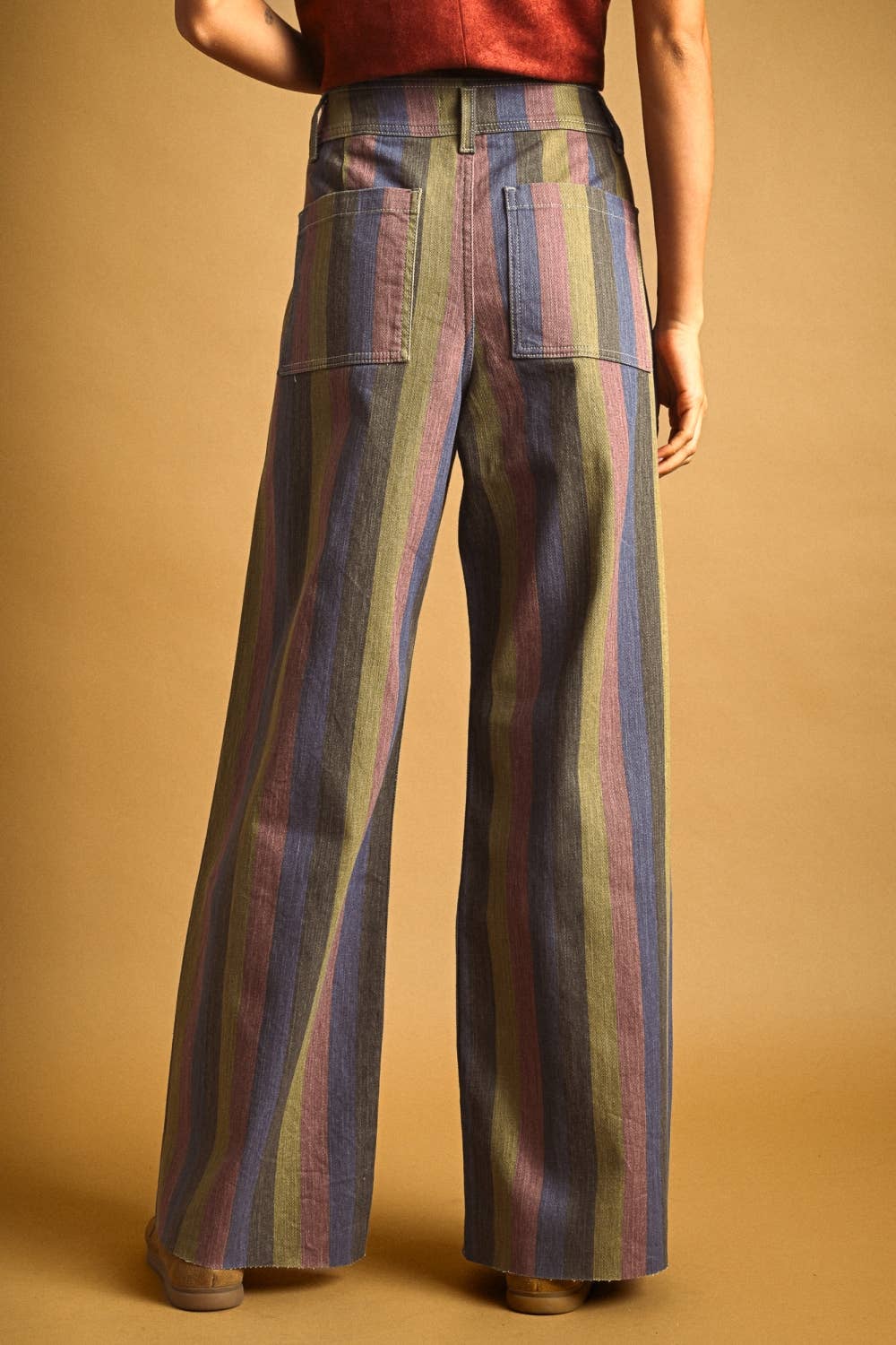 The Color Panel Wide-Leg Jeans