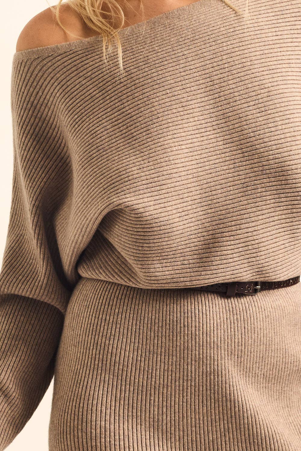 The One-Shoulder Sweater Dress