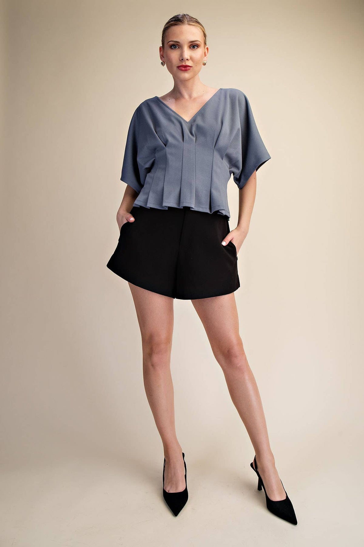 The Pleated Dolman Top