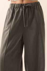 The Wide-Leg Pintuck Drawstring Pants