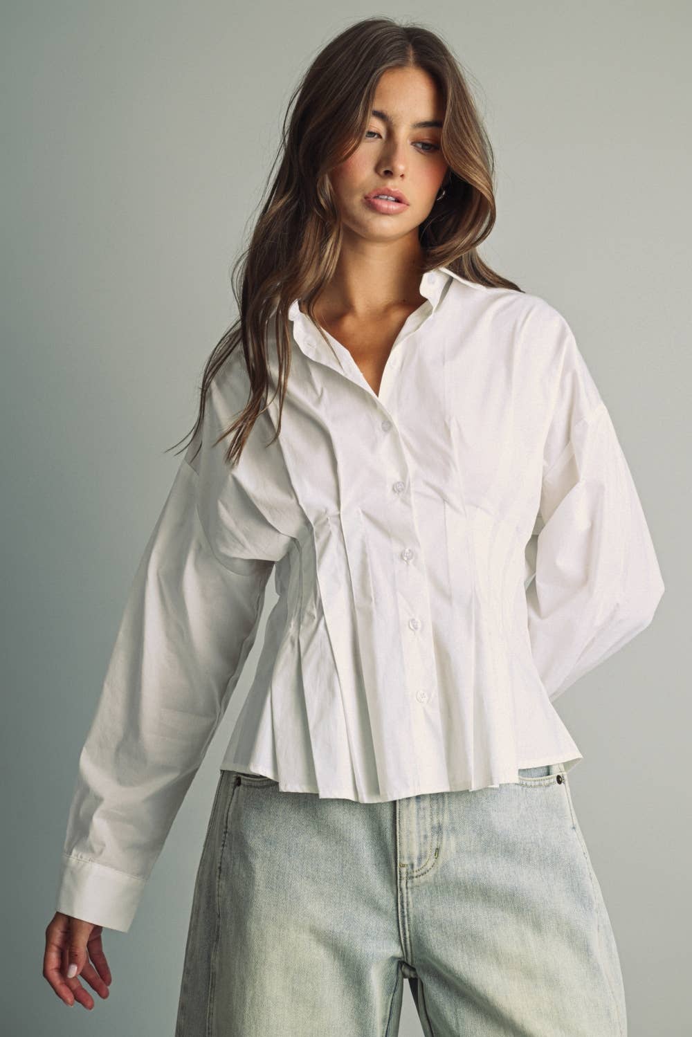 The Pintuck Structured Blouse