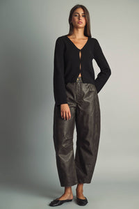 The Barrel Faux Leather Pants