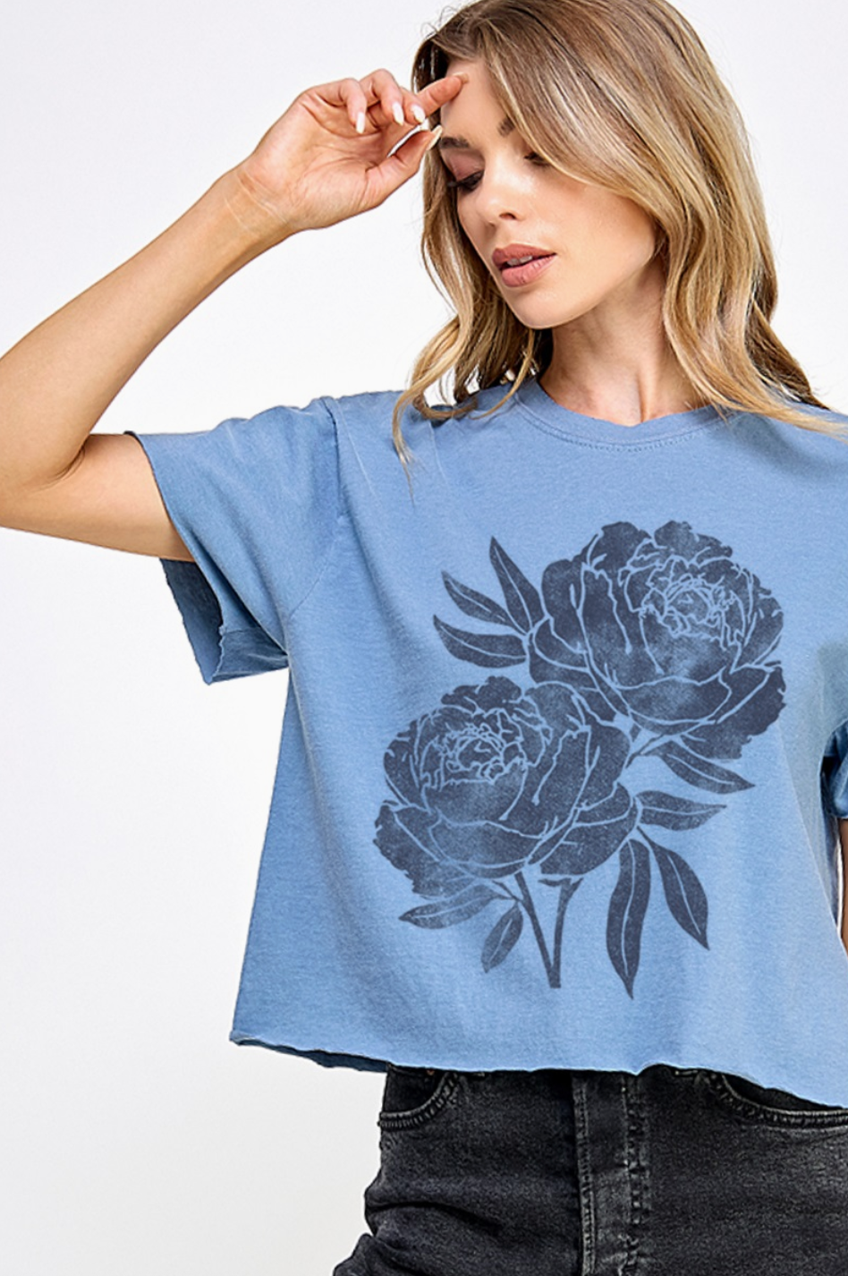 The Peony Cropped Tee