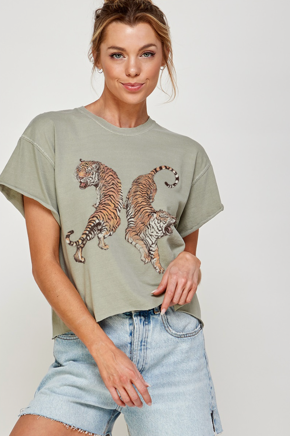 The Two Tigers Cropped Tee