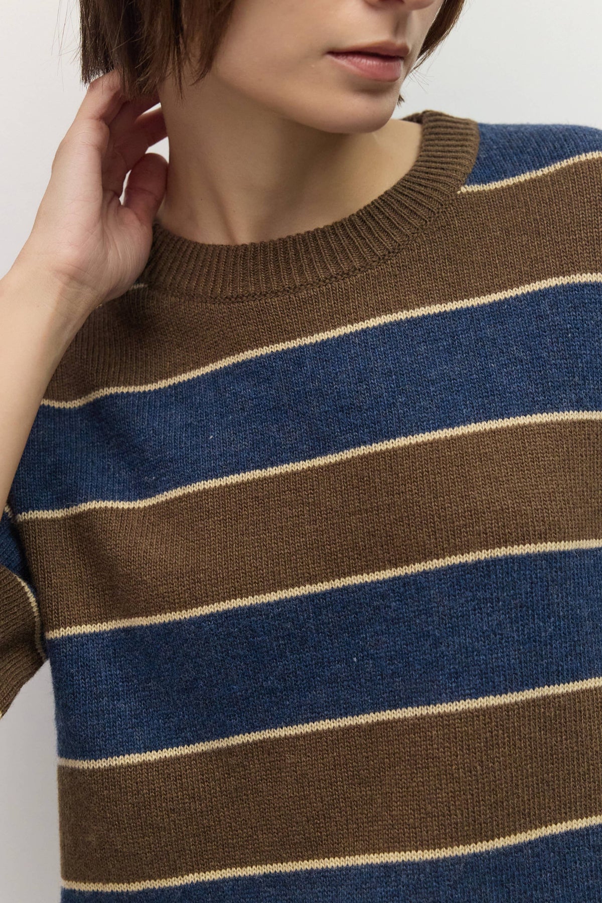 The Striped Elbow Sleeve Sweater