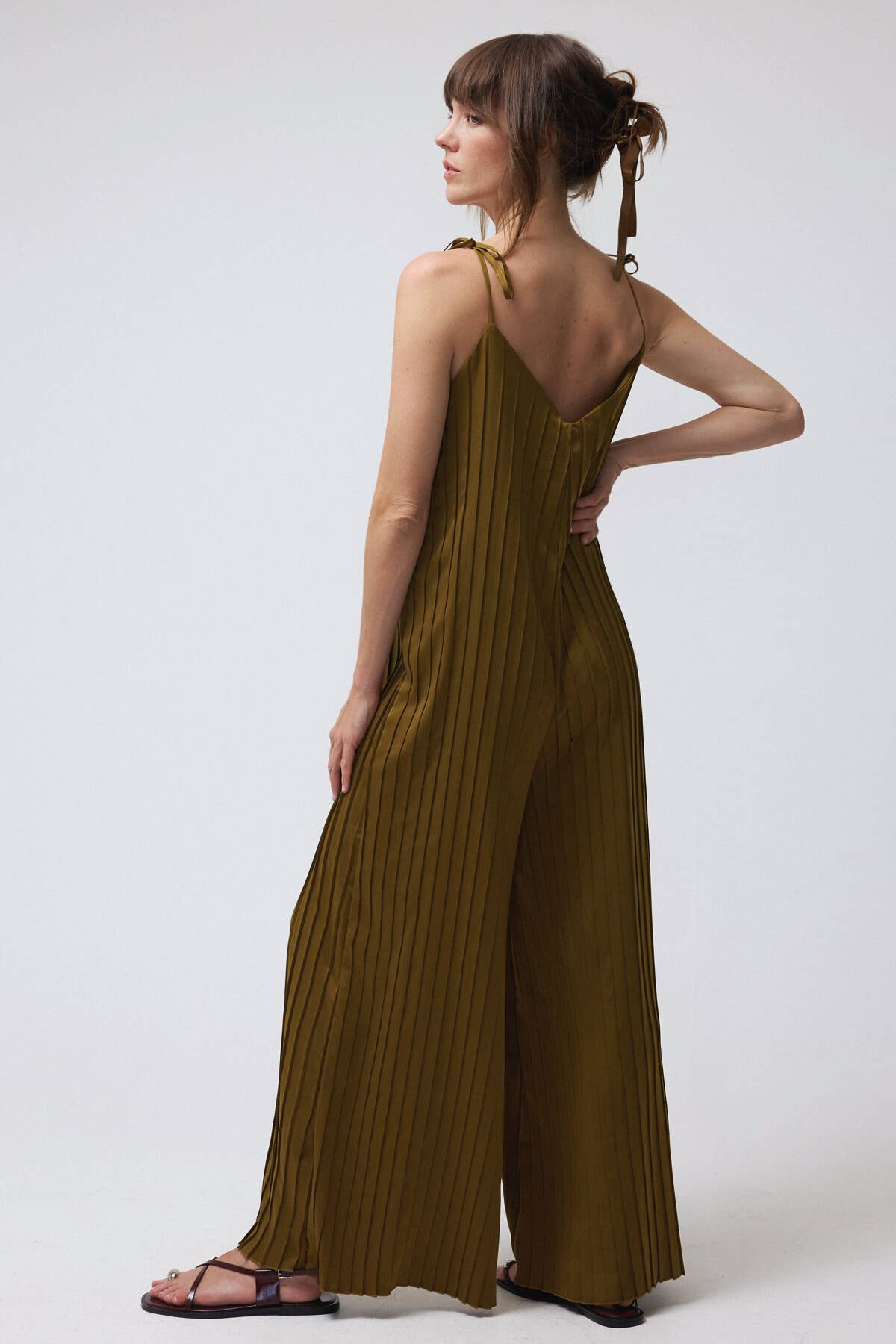 The Satin Pleat Jumpsuit