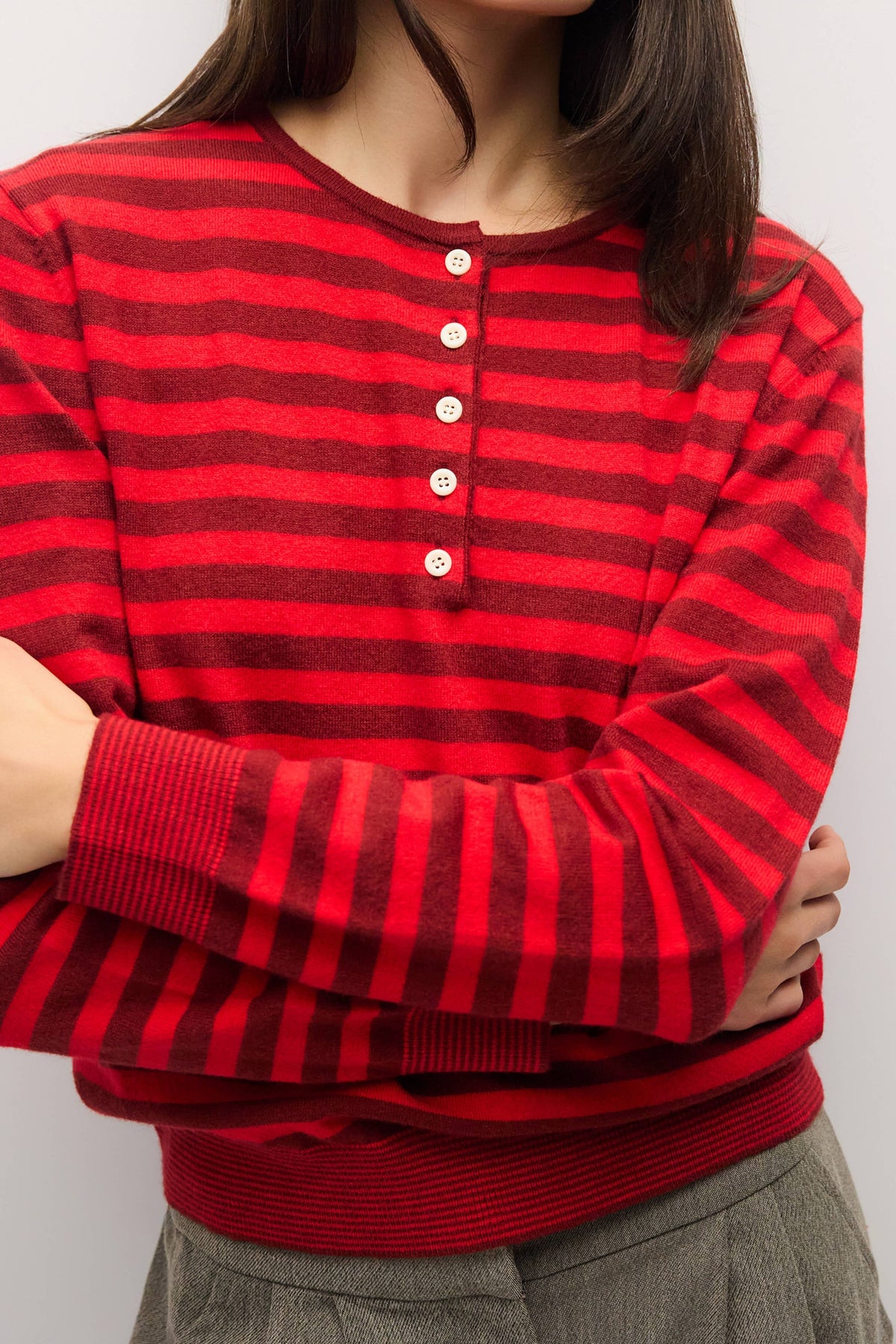 The Pop of Color Henley