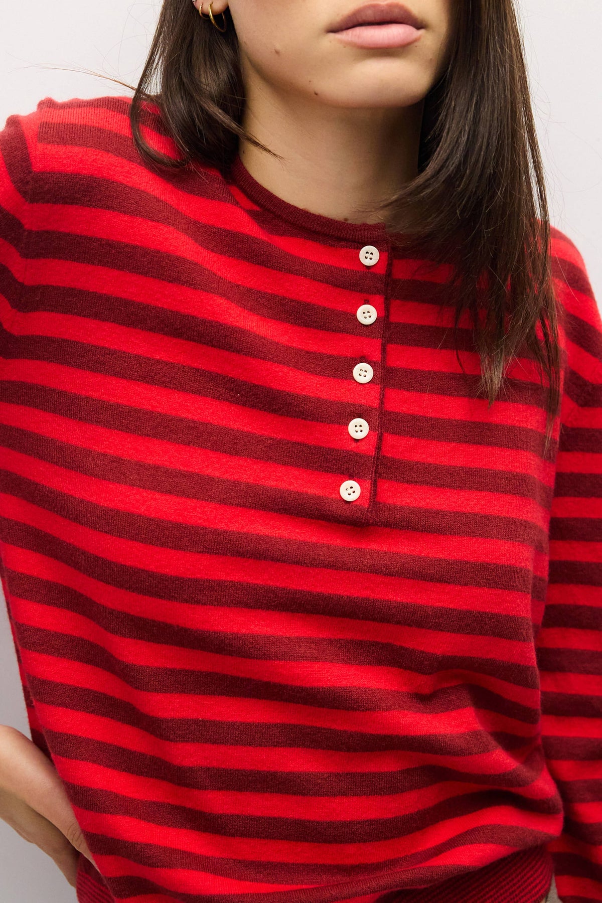 The Pop of Color Henley