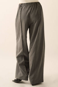The Wide-Leg Pintuck Drawstring Pants