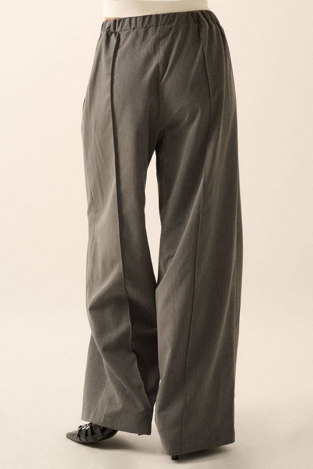 The Wide-Leg Pintuck Drawstring Pants
