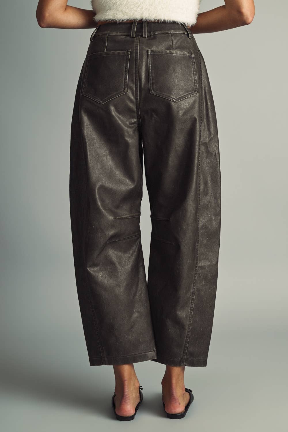 The Barrel Faux Leather Pants