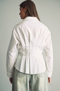 The Pintuck Structured Blouse