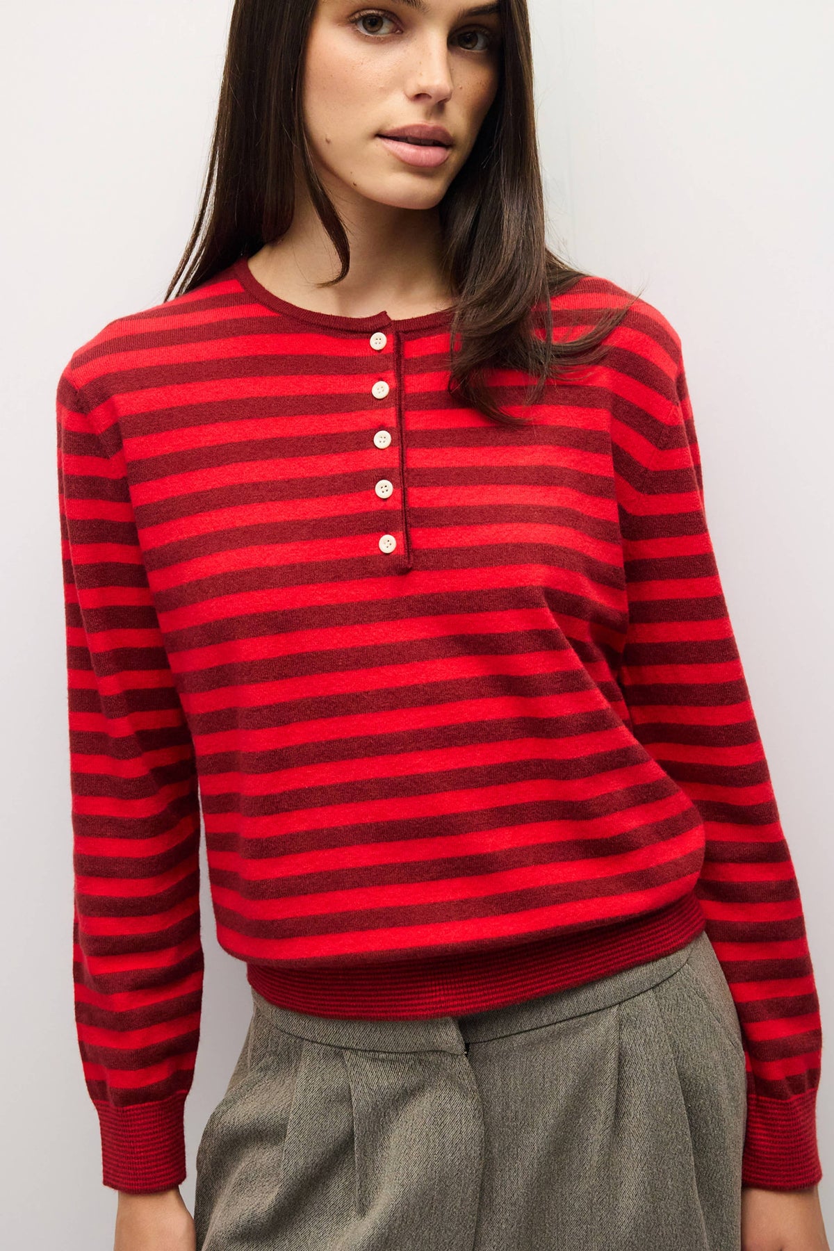 The Pop of Color Henley