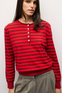 The Pop of Color Henley
