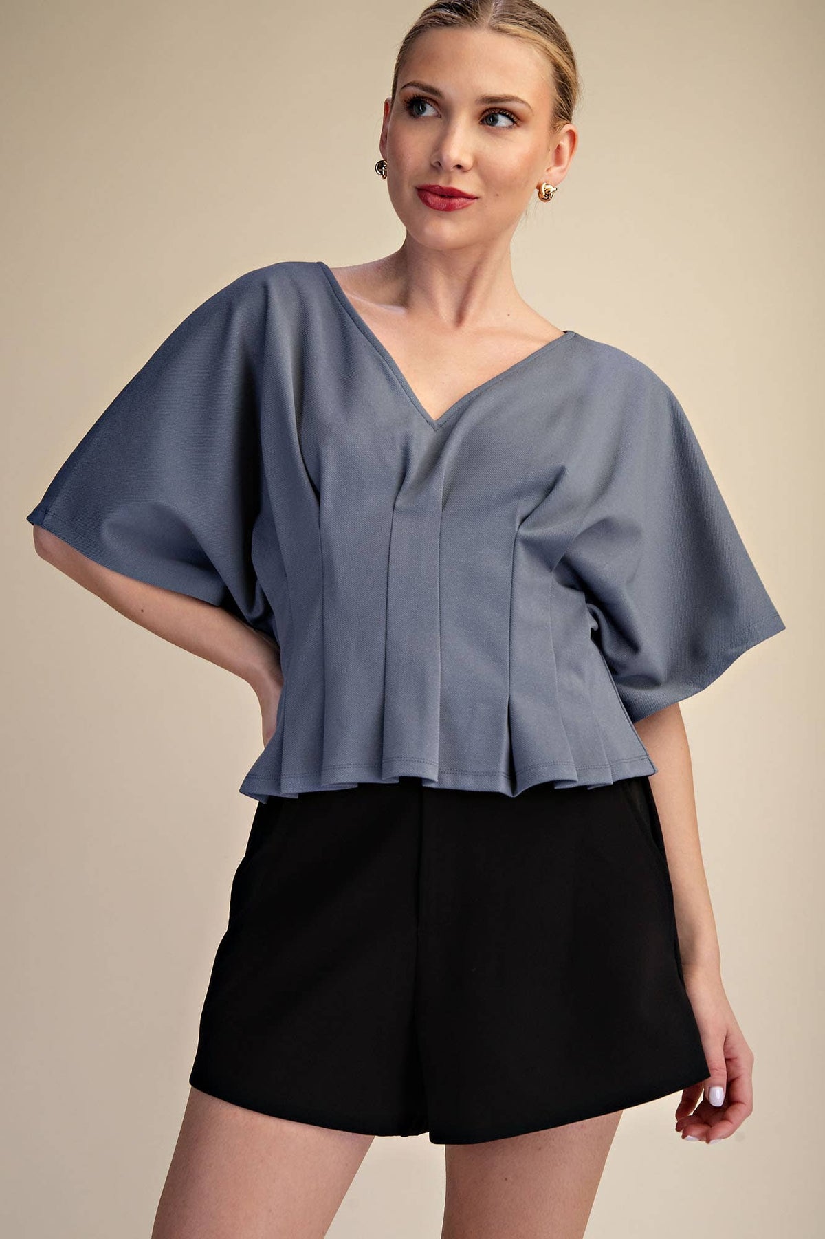 The Pleated Dolman Top